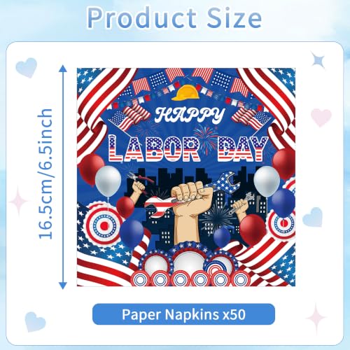 50 Pcs Labor Day Napkins (Labor Day)