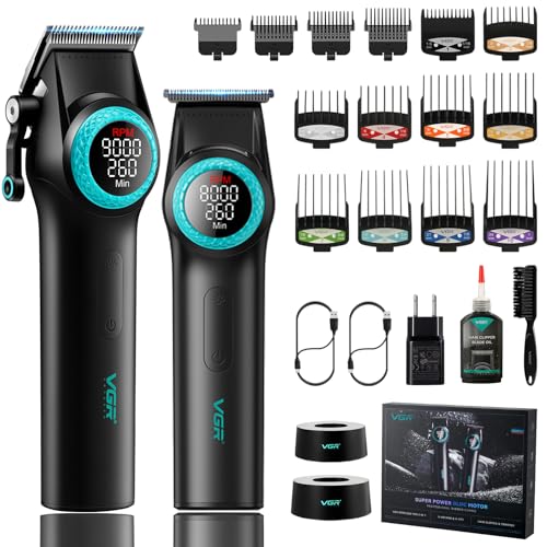 001 & 977 Hair Clipper and Trimmer Set for Men (001+977 2 in 1 Black)