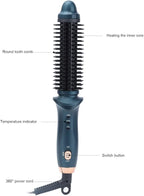Curling Iron, 2 in 1 Thermostatic Straight Curly Hair Dual Purpose Curling Brush, Intelligent Curling Iron Straight Hair Comb
