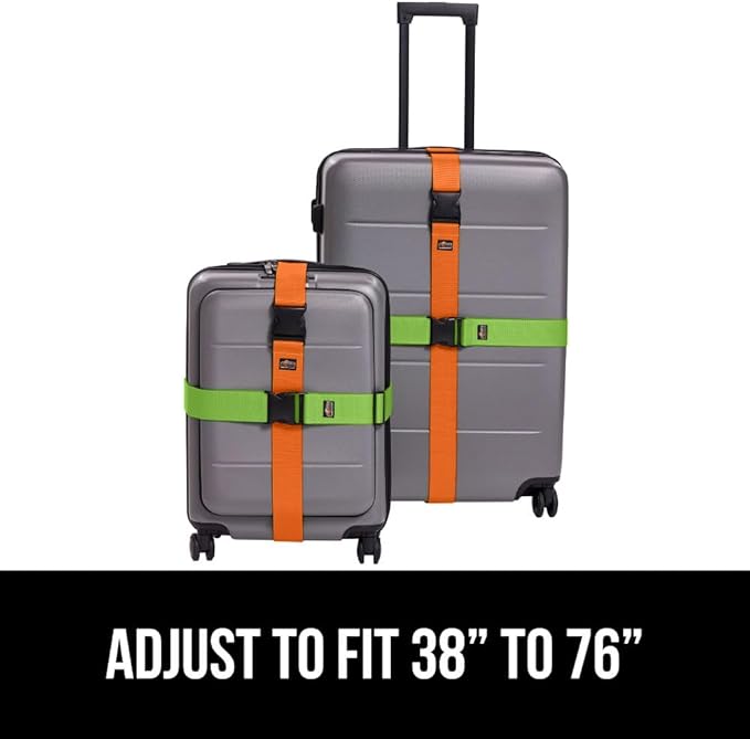 GORILLA GRIP Heavy Duty 8 Pack Adjustable Luggage Straps - Image 8