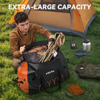 Waterproof Duffel Bag Motorcycle Dry Bag Backpack (Black / 80L)