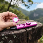 Multifunctional Survival Emergency Whistle for Kids with Compass Hiking Survival (rose purple2pcs)