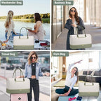 Travel Weekender Duffle Bags for Women (52-Beige Green / Large)