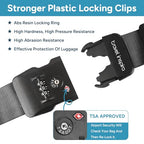 Anti Theft Suitcase Belt with TSA Lock (Cross Black-New)