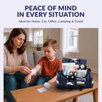 Trauma Bag First Aid Kit Emergency Response Supplies Blue (Blue)