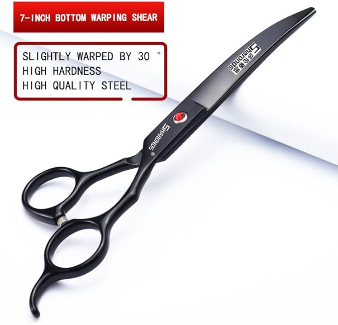 SHARONDS 7 Inch Stainless Steel Professional Barber Scissors Hair Thinning Scissors Hairdresser or Home Hairdresser Variant/Hybrid Scissors (7 inch-4pc)