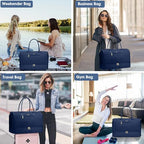 Travel Weekender Bags for Women (62-Blue / Large)