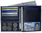 Deluxe Personalized Monogrammed Black Leather RFID Passport Wallet (Black / Deluxe)