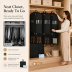 43 Inch Gusseted Garment Bag for Closet Storage and Workwear Organization (Garmentbag 43INCH 1 pack)