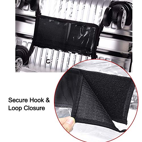 30 Inch PVC Clear Suitcase Cover (Black Trim-0.4mm / XL Suitcase Cover.)