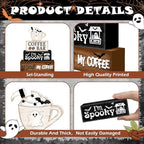 Ghost Halloween Tiered Tray Decor Set (Ghost Coffee Cup)