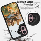 Custom Wallet Phone Case for iPhone 16 with Photo (Black-A / iPhone 16)