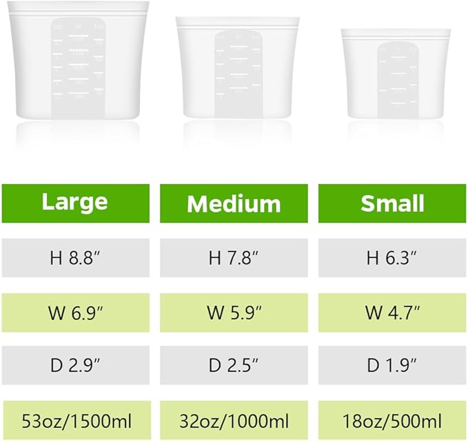 Reusable 100% Silicone Food Storage Bags, Sandwich Snack Bags New Generation - Image 2