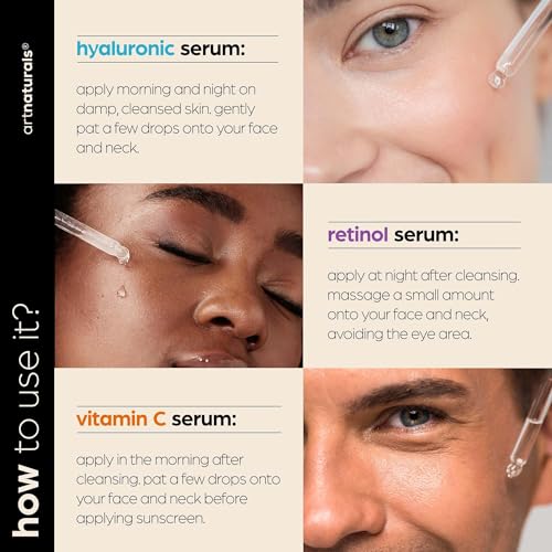 Vitamin C Retinol & Hyaluronic Serum Set (1 Fl Oz (Pack of 3))