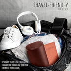 2 Watch Travel Case for Men (Brown & Caramel / 2 Watch Case)