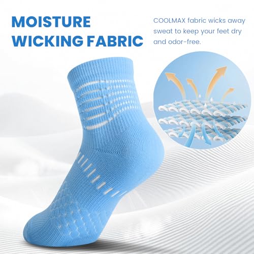 Ankle Compression Socks Women Men Plantar Fasciitis Relief 5 Pairs (Small / Dark Grey(5 Pairs))
