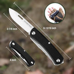 10-in-1 Folding Pocket Knife with Saw, Stainless Steel