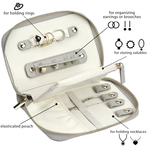 Travel Jewelry Organizer Case (New Medium Gray)