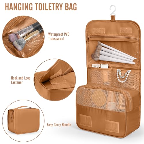 8 Set Packing Cubes for Travel Essentials (18 Brown)