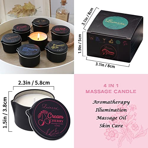 Massage Candle Low Temp for Body SPA Cream Cherry Scent 2.35 OZ