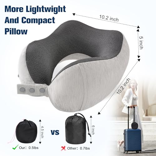Neck Pillow for Traveling (Light Grey)