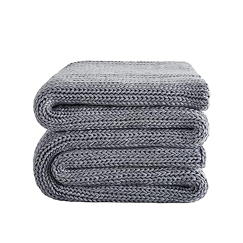 Knitted Weighted Blanket (26-magmatic Gray / 48" x 72" | 12lbs)