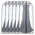 Garment Bags for Hanging Clothes 24"x 60" Coat Covers for Closet Foldable Washable Dress Bags for Hanging Clothes for Long Dress Dance Costumes Suits Gowns Coats (Black / 24''X60'')