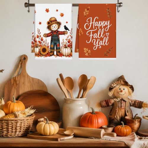 Fall Scarecrow Kitchen Towels 4 PCS