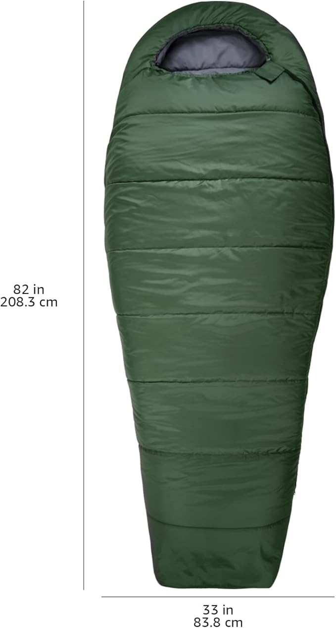 Amazon Basics 20°F Cold Weather Mummy Sleeping Bag, 82 Inches x 33 Inches - Image 8