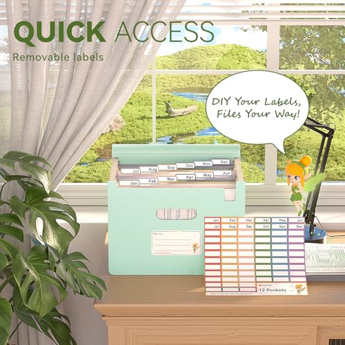 Accordion File Organizer (Mint Green)