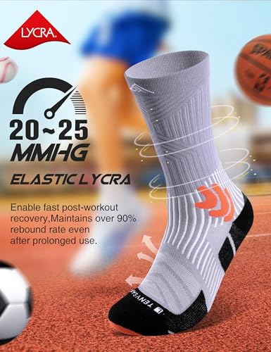 Coolmax Compression Running Socks：20 (13-16 / C-purple Green Lightgrey)