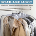 1PK Clear Garment Bags for Hanging Clothes (60" 10.5" Wide 1PK / Clear)