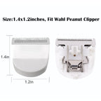 2 Pack Professional Peanut Clipper/Trimmer Snap On Replacement Blades #2068-300 - Compatible with Wahl Peanut Hair Clipper/Trimmer, White