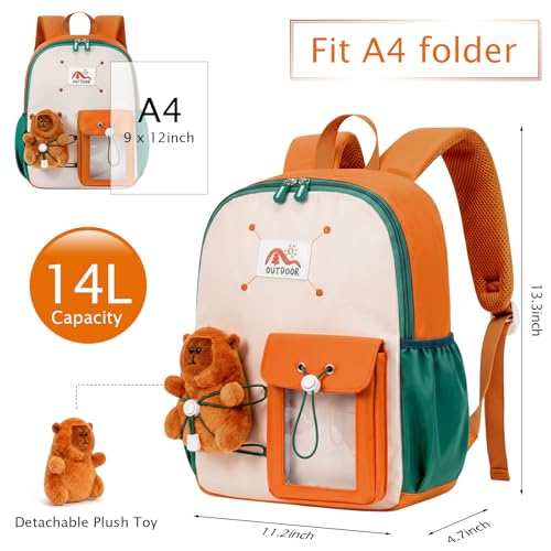 Toddler Backpacks Kids Preschool Cartoon Mini Travel Bag Ages 2 (J-green(fit Folder-no Leash) / M for Age 2-5)