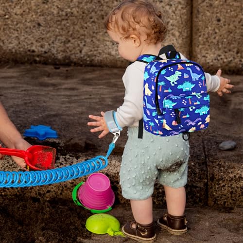 Toddler Backpack Leash (Blue/Volcanic Dino, Blue Link)