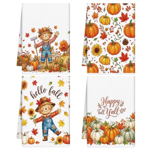 Fall Scarecrow Kitchen Towels