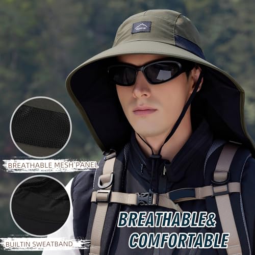 Outdoor Sun Hat for Men Women (1pack-army Green)