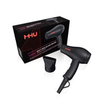 Mini Travel Hair Dryer 1000 Watts for RV & Pouring Art Lightweight Ceramic Ionic Blow Dryer Compact Size Plus Concentrator Black