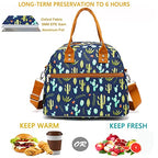 Insulated Lunch Bag With Shoulder Strap for Women (Cactus)