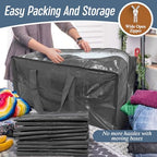 6 Pack Extra Heavy Duty Large Moving Bags with Strong Zipper (Gray / 6 Pack)