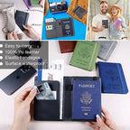 Premium Leather Passport Holder Covers Case (ELA-BLACK)
