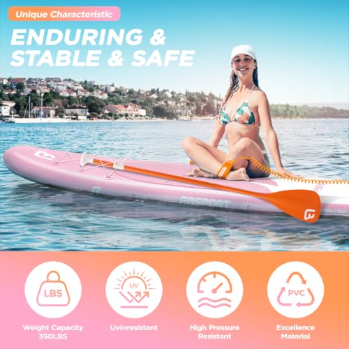 11' Premium Stand Up Paddle Board (Orange Pink)