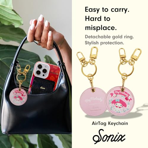 x Sanrio Keychain Case Compatible with Apple AirTag (Floral My Melody)