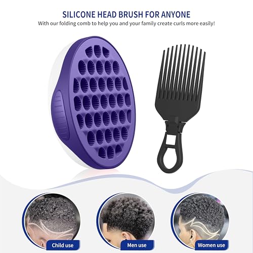 Silicone Curl Brush (Purple)