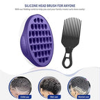 Silicone Curl Brush (Purple)