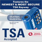 TSA Accepted Luggage Lock with 2.5" Cable Shackle (2.5" Shackle / Blue)