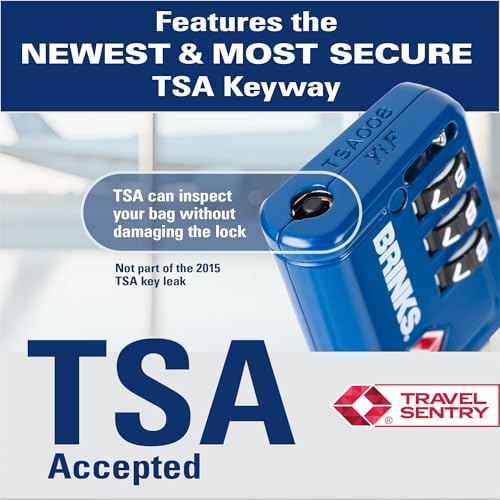 TSA Accepted Luggage Lock with 2.5" Cable Shackle (2.5" Shackle / Blue)
