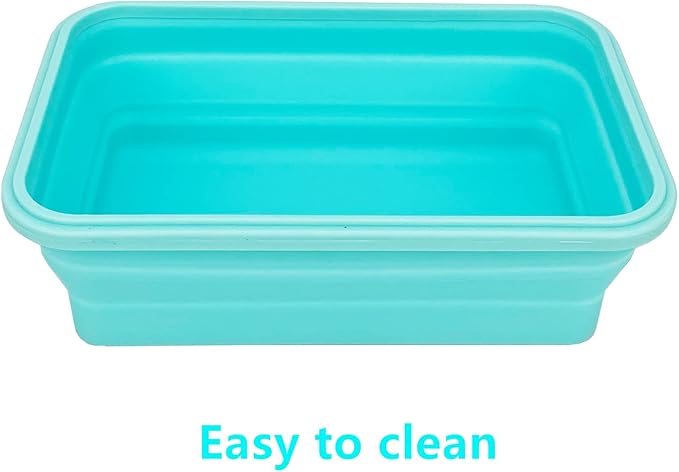 CARTINTS Large Collapsible Camping Food Containers, 1200ml Silicone Lunch - Image 4