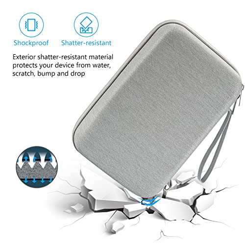 Hard Travel Electronic Organizer Case for MacBook Power Adapter Chargers Cables Power Bank Apple Magic Mouse Apple Pencil USB Flash Disk SD Card Small Portable Accessories Bag (Grey / Large - 9.9 x 6.3 x 2.6 Inch)