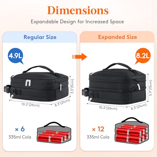 Insulated Lunch Box for Men (Black / 8.2L)